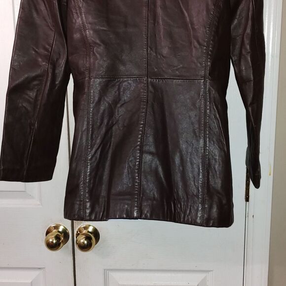Adler collection realnz lambskin brown leather jacket Sz M - Picture 5 of 8
